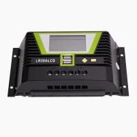 WATTSTUNDE® PWM Solar Laderegler 30A Mit LCD-Anzeige Und USB-Ports Für 12V / 24V Systeme